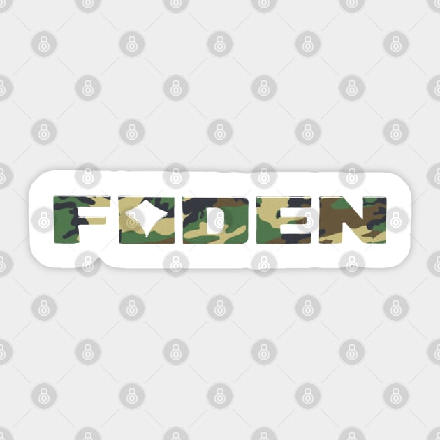 Foden classic 1970s commercial vehicle logo badge camo Sticker by soitwouldseem